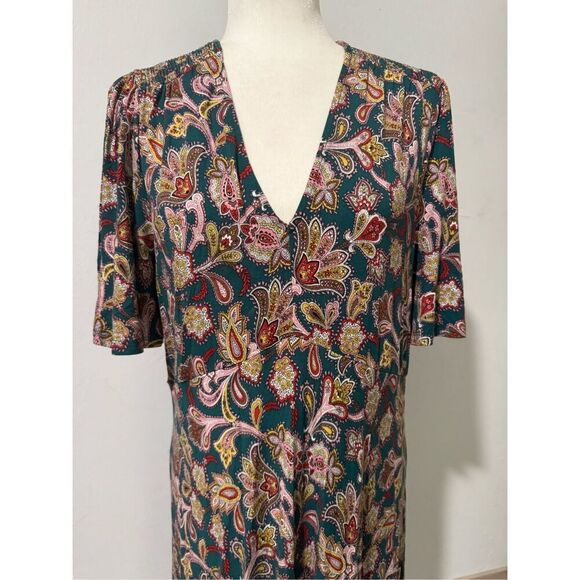 Boden Paisley Jersey midi dress 14R - Picture 7 of 8